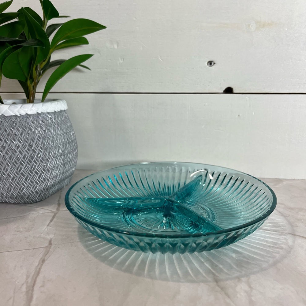 KIG INDONESIA – VINTAGE GLASS RELISH DISH